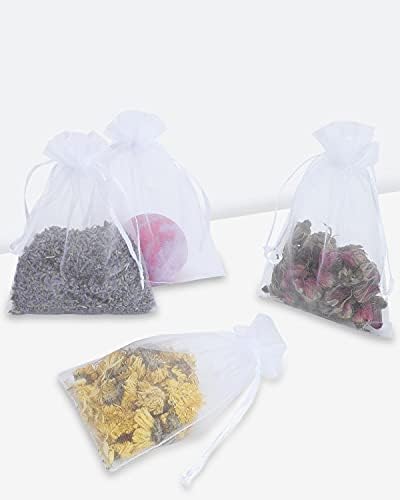 Kslong 100pcs pequenas sacolas de malha drawtring 3x4, sacos de organza transparente para jóias, sacolas de favor