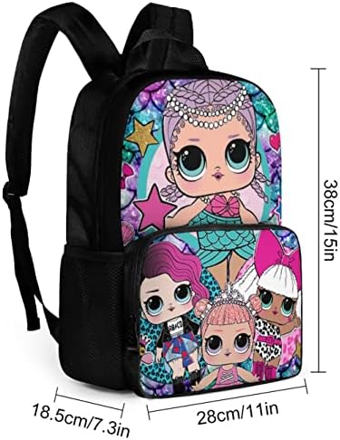 15 polegadas Backpack de desenho animado de 15 polegadas 3D Anime Daypack Bookbag Saco de computador de viagem L3