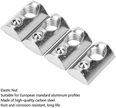 Perfis de kadimendium t primavera, porca de mola de alumínio do padrão europeu Várias especificações de 50pcs t slot para