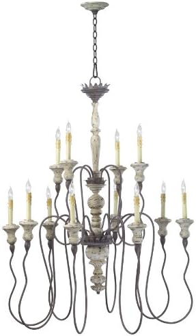 Design Cyan 6513-12-43 Twelve Lamp Candelier, Provence