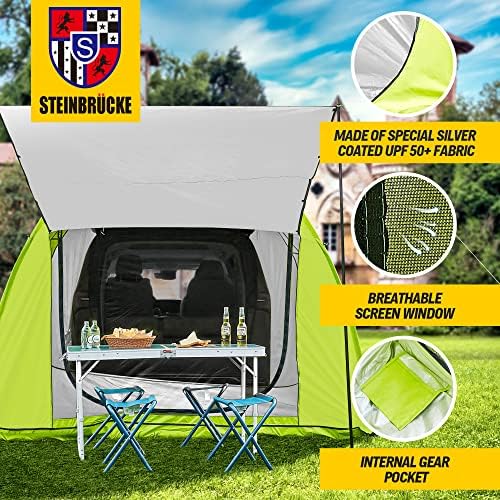 Barraca de carro de carro de tenda de sug - tendas de tendas de porta traseira para camping, Pu4000mm à prova d'água, capacidade de