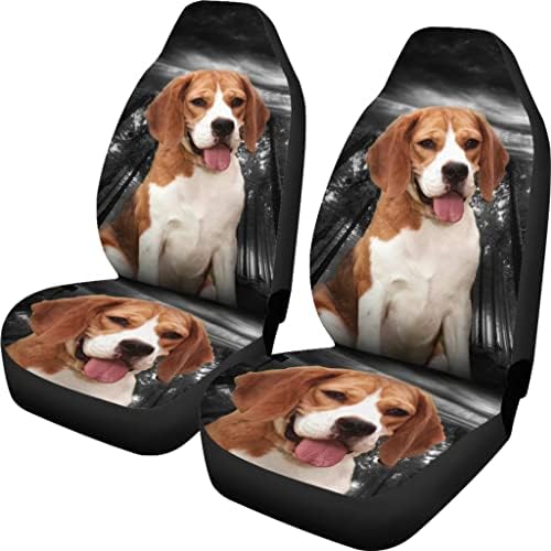 Pawlice Cute Beagle Dog Print Capas de assento de carro Universal Fit Car Seat Covers - Beagle Dog Print Car Seat Covers