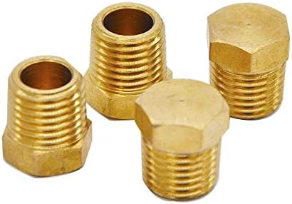 Adaptador YouHo 1/2 NPT para acessórios de tubos, encaixe de tubo de latão 1/2 Hex Head Plug com Thread