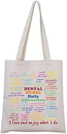 Mnigiu Dental Nurse Tote Bag Dental Assistant Gift Graduation Gift Inspirational Presente para DA