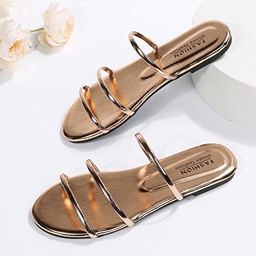 Flipers de moda de verão para mulheres Três linear de praia SLIPPER MINIMALISTA SLIDES PLATOS Antecedentes Meninas de sandálias Sapatos
