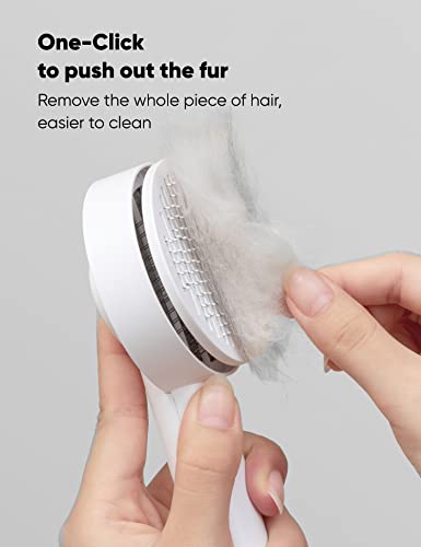 Grbisi Cat Brush Brush Massagem Pet Auto-limpeza pincelas de cachorro gatinho de cachorro Botão de derramamento de um