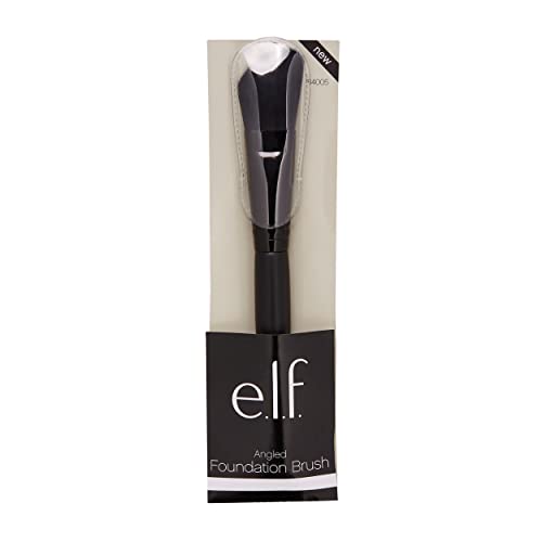 E.L.F Brush de fundação angular de cosméticos, escova sintética projetada para aplicação precisa de maquiagem