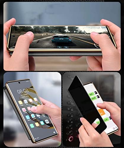 Koliyn Clear View Window Flip Case para Huawei Nova 10 6,67 polegadas, Lychee Pattern Couro Chaves de choque à prova de choque