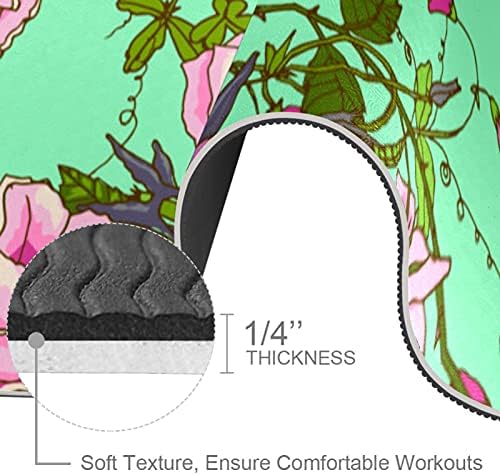 6mm de tapete de ioga extra grosso, belas rosas belas imprimem os tapetes de exercícios de TPE e ecologicamente