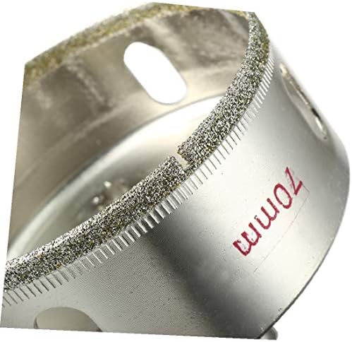 X-Dree 70mm Diamond Grit Brill Bit para vidro de ladrilho (Broca de diamante de 70 mm para Sierra de Perforación para Vidrio de Azulejo