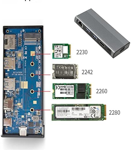 SDFGH 1000M LAN 10Gbps USB C Tipo de cubo C 3.1 a M.2 NVME NGFF 4K 30HZ Usb Expander Acessórios de computador para