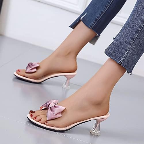 Sandálias de vinho do cinto do meio -médio mulheres e copo de vidro salto de verão transparente salto de primavera moda sandálias