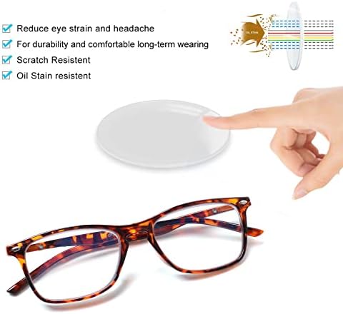Henotin 3 Pack Blue Light bloqueando óculos de leitura multifocus progressivos para homens, leitores progressistas