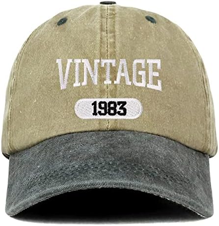 Trendy Apparel Shop Vintage 1983 Bordado 40º aniversário Coroa macia de algodão lavado