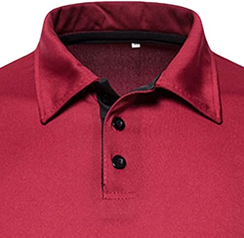 Camisa esportiva esportiva ao ar livre masculino de manga curta casual slim fit shirts de golfe básico fit regular de tênis sólido camisas