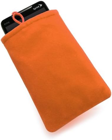 Caixa de ondas de caixa compatível com Somnomedics Somno HD - bolsa de veludo, manga de saco de tecido de veludo macio com cordão para Somnomedics Somno HD - Bold Orange