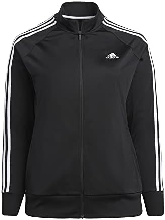 Aquecimento Essential do Adidas Womens Slim 3 Stripes Track Top