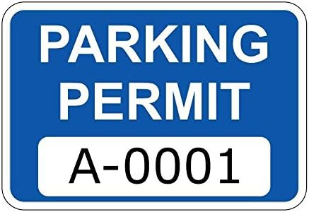 Adesivos de janela de permissão de estacionamento azul decalques