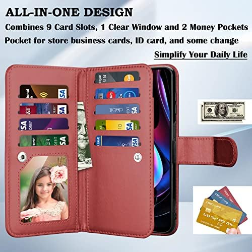 MOTO BORDA 2021 CASE, para capa da carteira de borda Motorola 5G, caça-níqueis de cartão de crédito Takfox PU Couather Slots Folio