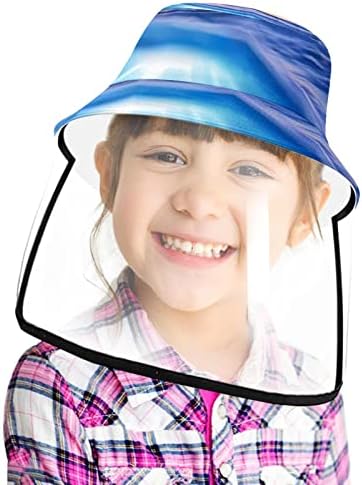 Chapéu de proteção para adultos com escudo facial, chapéu de pescador anti -sun tap, flor de papagaio tropical de folhas