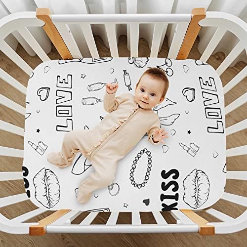 UMIRIKO ORNAMENT PATCHAT Pack n Play Baby Play Playard Sheets, Mini Crib Sheet For Boys Girls Player Matteress Cover 20203986