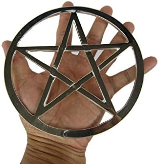 Pentagrama de corte de circuito Pentagram Altar Tile 5 3/4 para purificar, limpar, cura, metafísica, meditação, wicca, pagã, feitiços,