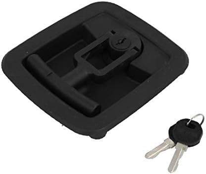 X-DREO PORTA Caixa de ferramentas Plástico dobragem de segurança T travata de trava de trava preta W 2 Keys (Caja