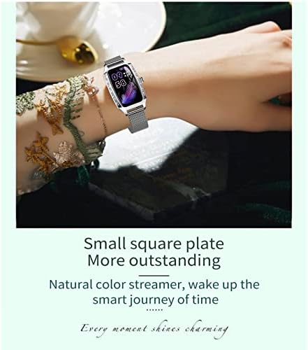 PARD 1,47 polegada Retro Women Smart Watch com funções esportivas, detecção do sono, pressão arterial da frequência cardíaca