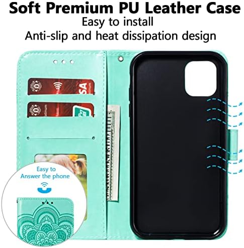 Eyzutak Mandala Case para Samsung Galaxy S23 5G, caça -níqueis de carteira de couro premium caça -níqueis de carteira magnética Proteção