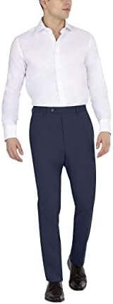 Calça de terno masculino DKNY, sólido marinho, 34W x 34L