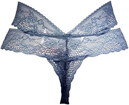 Tangas de renda feminina, recutada de biquíni de roupas íntimas, veja através de brindes de bandagem de lingerie