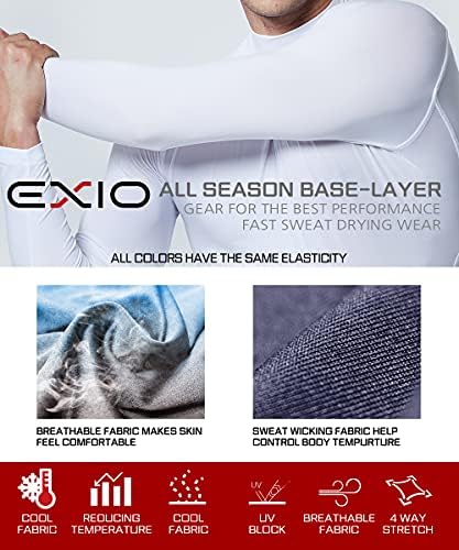 Exi Mock Mock Compression Baselayer Top Cool seco de manga longa de manga longa ex-T02