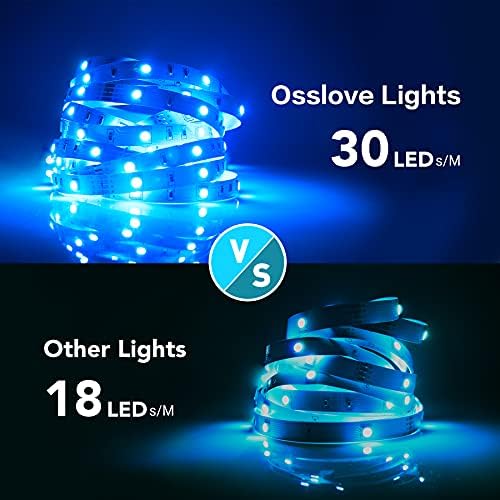 Luzes de tira de LED de 32,8 pés, luzes LED de alteração de cor RGB para quarto, decoração em casa, decorações de Natal, com