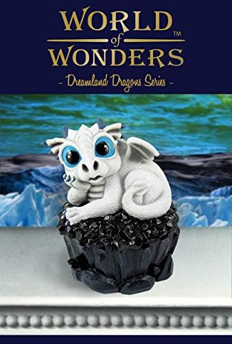 World of Wonders White Dragon Jewelry Tinket Box | Pequena caixa decorativa com tampa | Escultura de dragão de decoração de