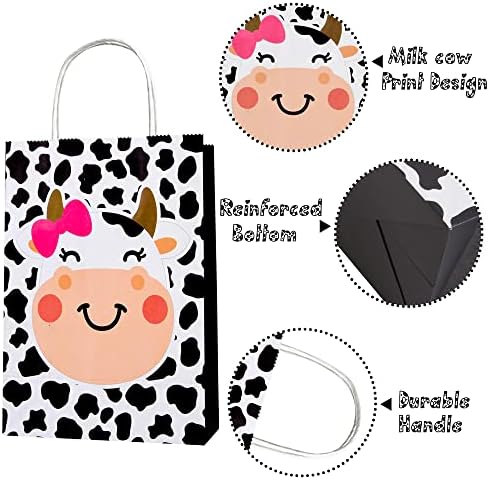 Partido de vaca de leite Umoni Bolsas de tratamento de vaca Candy Godies Godies Gift Sacols Com Handles for Kids Fart Animal