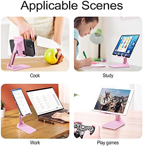 Flamingos rosa Phone dobrável Stand Ajuste Ajuste do comprimido para casa para desktop de desktop estilo rosa