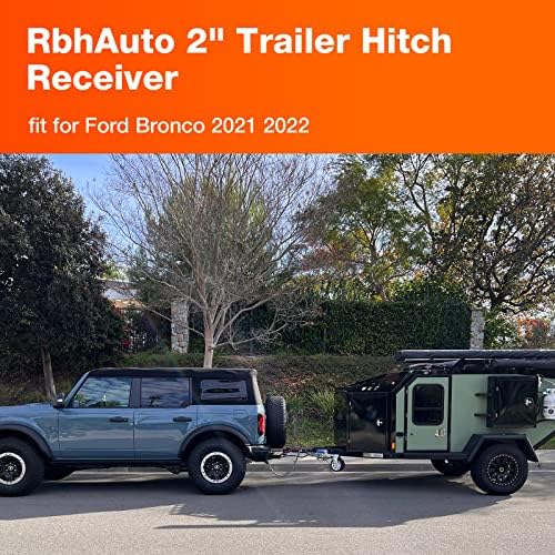 RBHAUTO 2 Receptor de engate do traseiro compatível com Jeep Gladiator 2019-2022 Caminhão de caminhão JT, engate de reboque da classe 3 com o ajuste do kit de capa, receptor de extensão de hitch