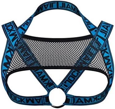 Zayz Neoprene de neoprene Arnês de peito elástico tiras de ombro duplo cinto O-ring em forma de malha X Mush Crop top