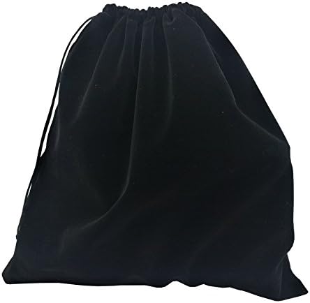 Bolsa de veludo preto grande de Sanrich com cordão de estaleiro de 5 pacote -14 x14 polegadas bolsa de pó para ginástica