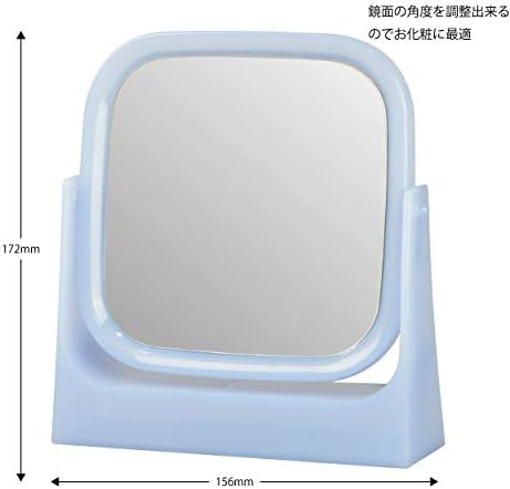 Espelho de suporte quadrado de cores pálidas, grande, YF-600, azul, pacote de 10