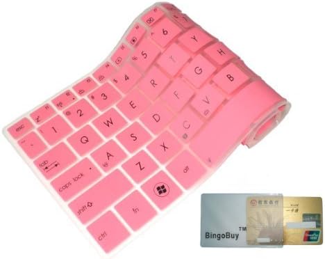 Bingobuy semi-rosa Ultra Ultra Fin Silft Backlit Teclado de teclado de silicone Tampa de pele para Samsung NP530U3B NP530U3C