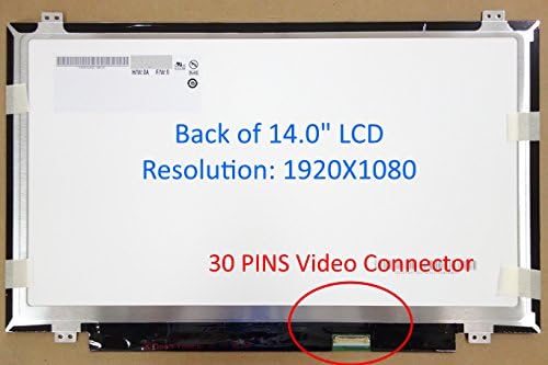 Fulcom nova tela de 14 polegadas compatível com N140HGE-EAA, N140HGE-EA1, NT140FHM-N41, B140HTN01.2 Telas de substituição também se