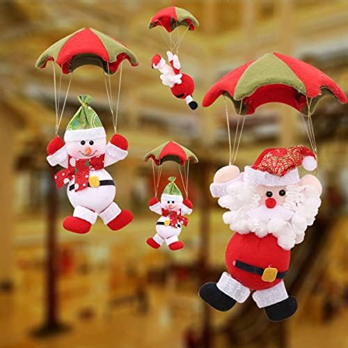 WDHOMLT DRAIL Papai Noel Ornamento de pára -quedas pendurado decoração de canto de natal boneca de neve boneco de natal pendurar ornamentos