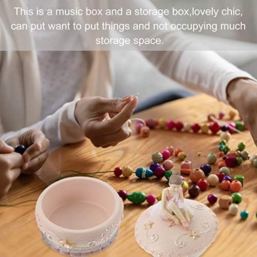 Homsfou Box Patrod Decor Rotativo Desktop Bonito para casa Presente Música Música Jóia de joias Infância Decoração