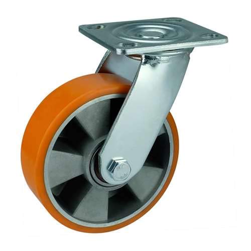 Roda de giro de giro da marca VXB de 6 polegadas 882 libras de alumínio e poliuretano Capacidade de carga da placa superior