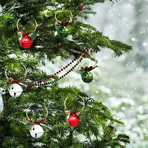 Decorações de Natal, sinos de Natal Conjunto de 3 pinheiro pinho de pinheiro pinheiro para árvore em casa Party jardim quintal
