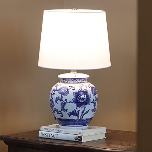 Terapia de decoração TL14119 Lâmpada de mesa de cerâmica azul e branca