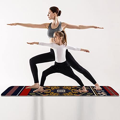 Mamacool Yoga Mat Vintage Estilo indiano Bohemia ECO Amigável Fitness Exercless Tapete para Pilates e exercícios de piso