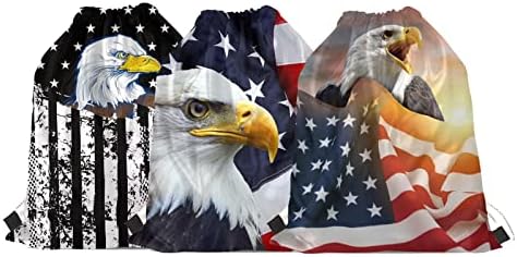 GLENLCWE American Flag Bold Eagle Printe