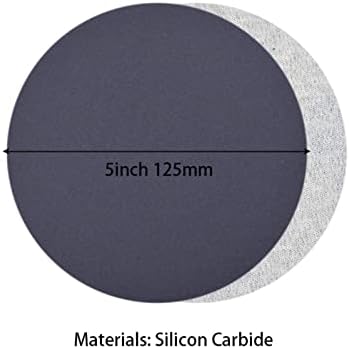 Lixa abrasiva de Zsblxhhjd 5 polegadas de 5 polegadas 125 mm de lixamento redondo, 60-10000 Lia de lixa úmida e seca, lixa de lancho